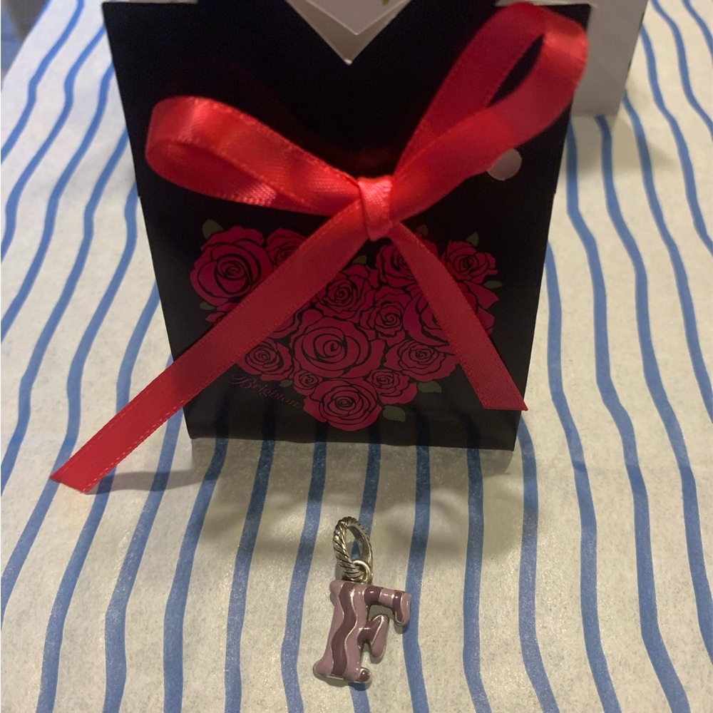 Brighton Pink and Silver F Charm
